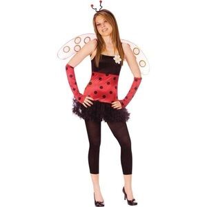 *BRAND NEW* Spirit Halloween Red and Black Ladybug Costume for Young Teen Girls